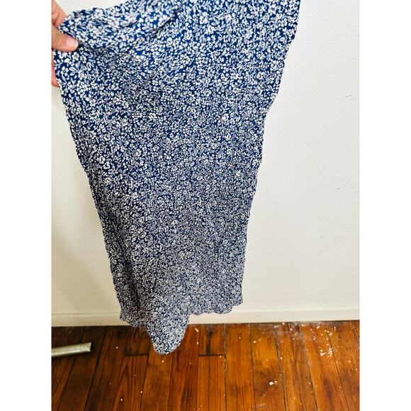 POLO RALPH LAUREN Blue Floral Print Slip Style Sleeveless A-Line Dress Size 4 - Picture 12 of 16